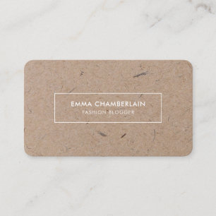 Minimalist Modern Rustic Kraft Paper Business Card