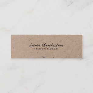 Minimalist Modern Rustic Kraft Paper Business Card