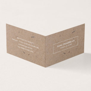 Minimalist Modern Rustic Kraft Paper Business Card