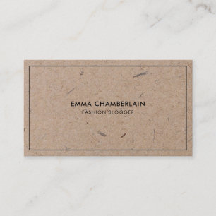 Minimalist Modern Rustic Kraft Paper Business Card
