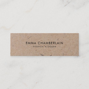 Minimalist Modern Rustic Kraft Paper Business Card