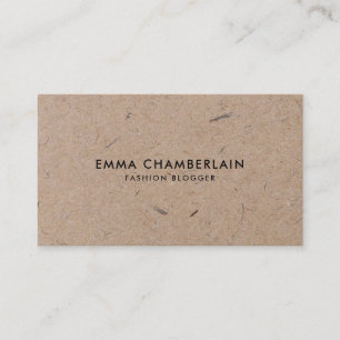 Minimalist Modern Rustic Kraft Paper Business Card