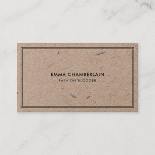 Minimalist Modern Rustic Kraft Paper Business Card