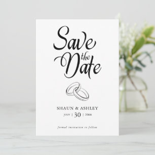 Minimalist Modern Save The Date Announcement Card