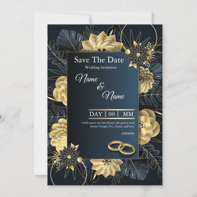 Minimalist Modern Save the Date – Instant Download Invitation (Front)