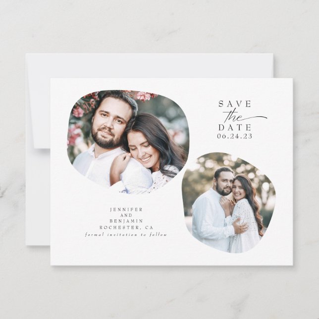 Minimalist Modern Save the Date Photo (Front)