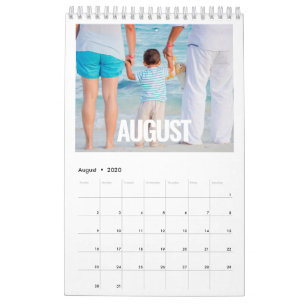 Minimalist modern script 2022 family photo calendar