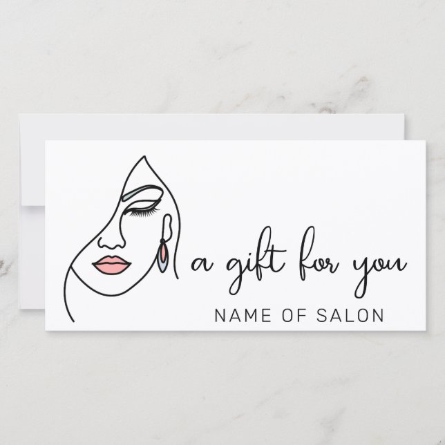Minimalist Modern Script Business Gift Certificate (Front)