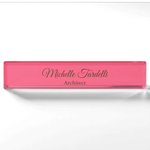 Minimalist Modern Script Calligraphy Nameplate