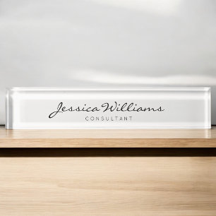 Minimalist Modern Script Nameplate