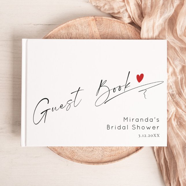 Minimalist Modern script Wedding Guest Book (Creator Uploaded)