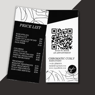 Minimalist Modern Simple Black And White Line Rack Card