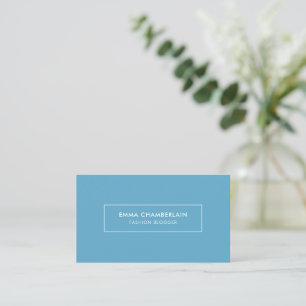 Minimalist Modern Simple Boho Blue Business Card