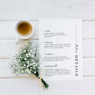 Minimalist & modern simple details enclosure card