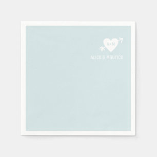 Minimalist Modern Simple Elegant Blue Cocktail Napkin