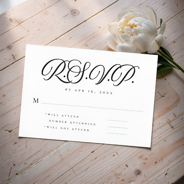 Minimalist Modern Simple Memories Memorial Reply RSVP Card (Creator Uploaded)