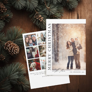 Minimalist Modern Simple Photo Christmas Family Holiday Card