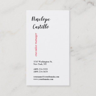 Minimalist Modern Simple Plain Handwritten Business Card