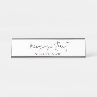 Minimalist Modern Simple Professional Script  Desk Name Plate