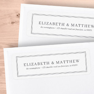 Minimalist Modern Simple Return Address