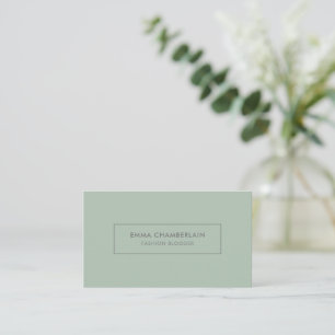 Minimalist Modern Simple Sage Green Business Card