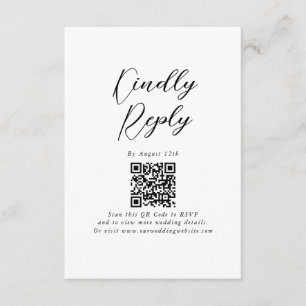 Minimalist Modern Simple Wedding Enclosure Card