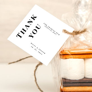 Minimalist modern simple wedding favour tags