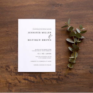 Minimalist & modern simple wedding invitation