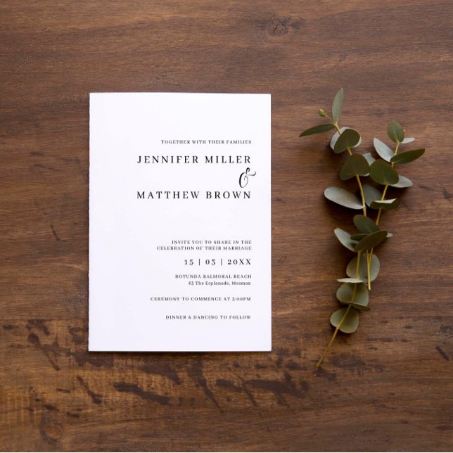 Minimalist & modern simple wedding invitation (Creator Uploaded)