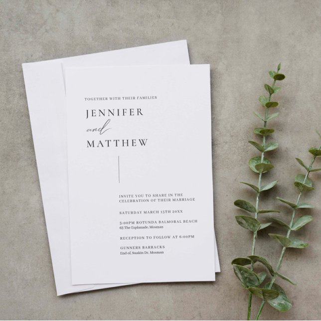 Minimalist & modern simple wedding invitation (Creator Uploaded)