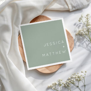 Minimalist Modern Simple Wedding Party Napkins