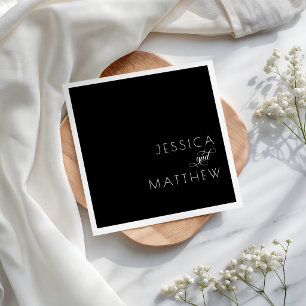 Minimalist Modern Simple Wedding Party Napkins