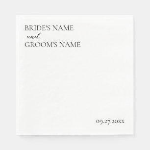 Minimalist Modern Simple Wedding Place Card Napkin