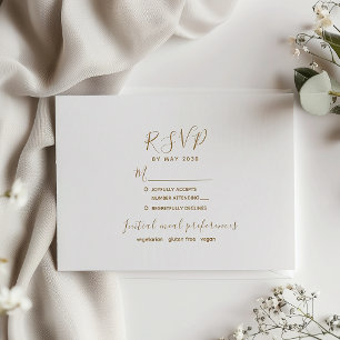 Minimalist Modern Simple Wedding RSVP Card