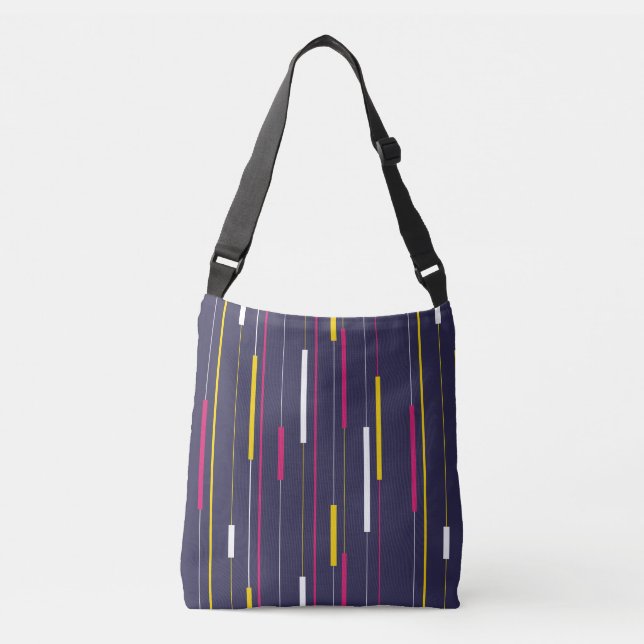 Minimalist Modern Stripes Crossbody Bag (Front)