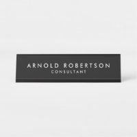 Minimalist Modern Stylish Black Professional