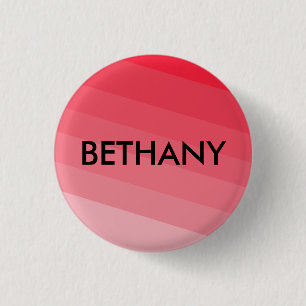 Minimalist, Modern, & Stylish Red Shades Name Tag 3 Cm Round Badge