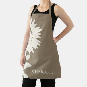  Minimalist Modern Sunflower Custom Name      Apron
