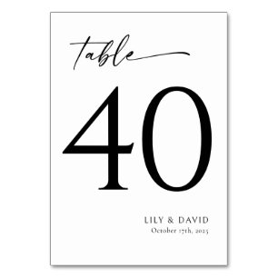 Minimalist Modern Table Number