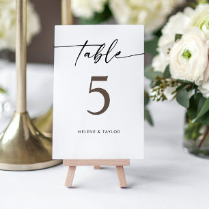 Minimalist Modern Table Number