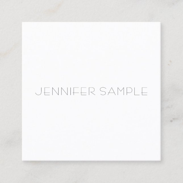 Minimalist Modern Template Luxury Professional Square Business Card (Front)