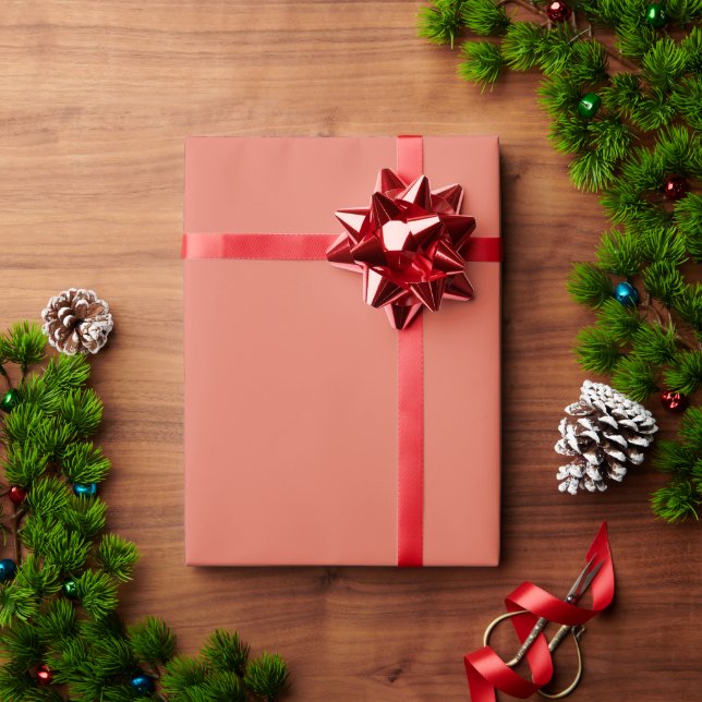 Minimalist Modern Terracotta Wrapping Paper (Holiday Gift)