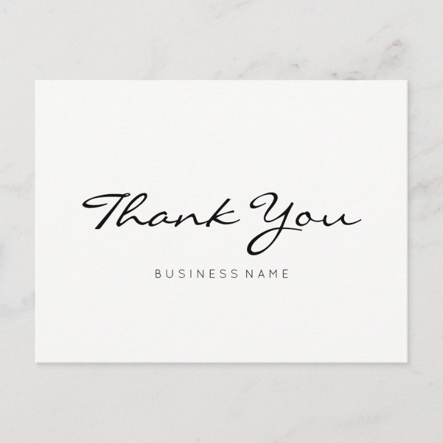 Minimalist Modern Thank You Postcard (Front)