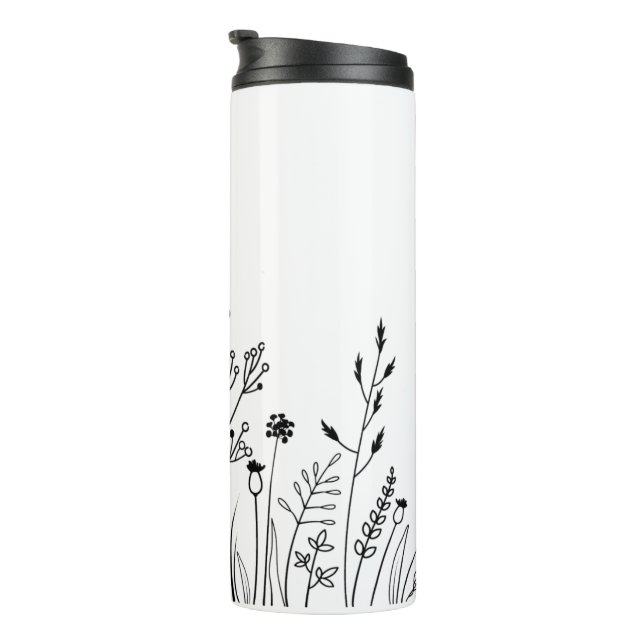 Minimalist Modern Trendy Botanical Thermal Tumbler (Rotated Right)