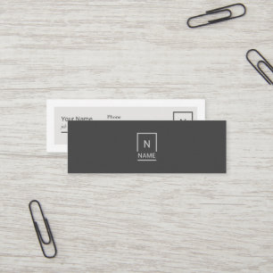 Minimalist Modern Trendy Mono Mini Business Card
