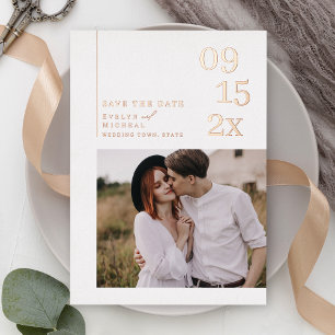 Minimalist Modern Typography Photo Save The Date