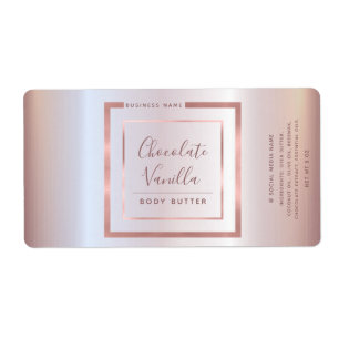 Minimalist modern typography rose gold frame foil