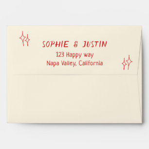 Minimalist Modern Typography Wedding Addressed Envelope