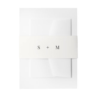 Minimalist Modern Typography Wedding  Invitation Belly Band