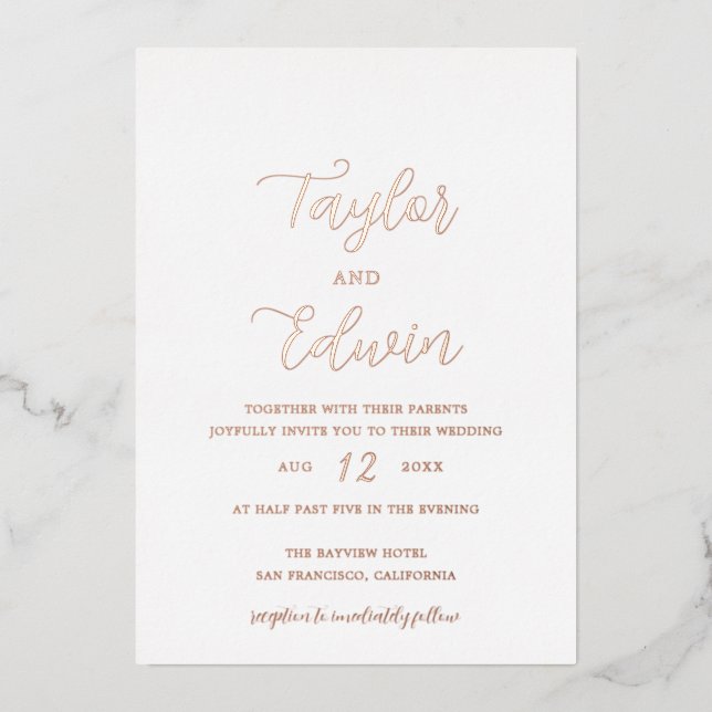 Minimalist Modern Wedding (Front)
